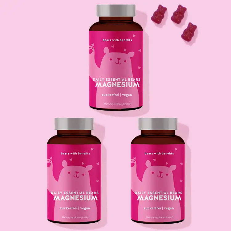 Die Daily Essential Bears Vitamine mit Magnesium von Bears with Benefits als 1 Monatskur.