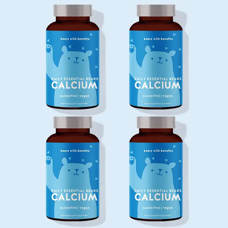 Die Daily Essential Bears Vitamine mit Calcium von Bears with Benefits als 2 Monatskur.