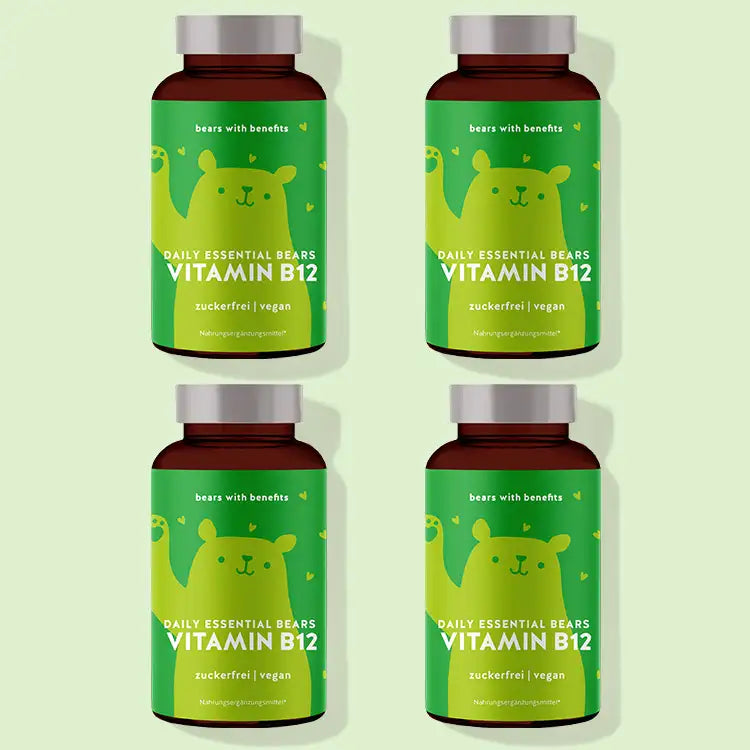 Die Daily Essential Bears Vitamine mit Vitamin B12 von Bears with Benefits als 6 Monatskur.