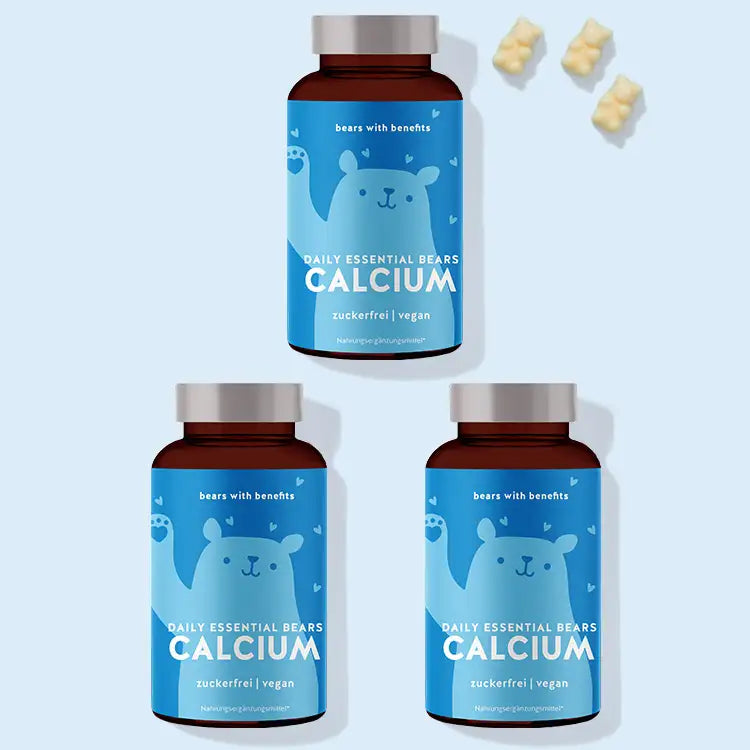 Die Daily Essential Bears Vitamine mit Calcium von Bears with Benefits als 6 Wochen.